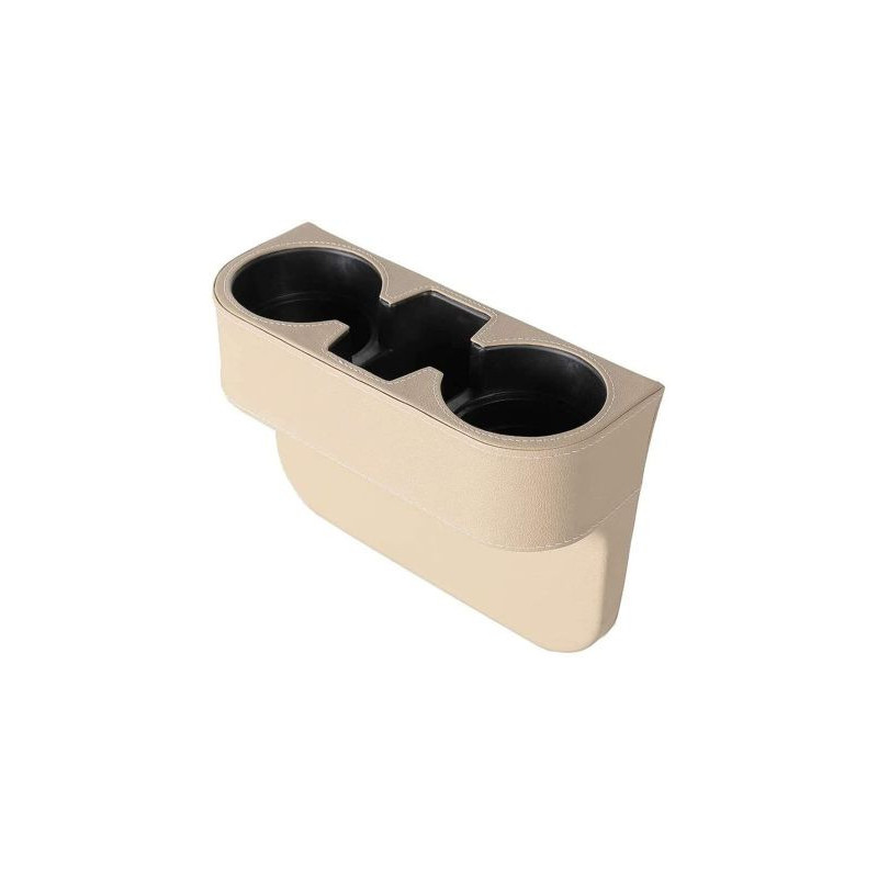 Поставка за чаши за кола  за 2 чаши между седалките - бежова кожа