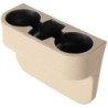 Поставка за чаши за кола  за 2 чаши между седалките - бежова кожа