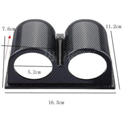 Конзола - стойка за табло за 2 измервателни уреда 52мм - карбон