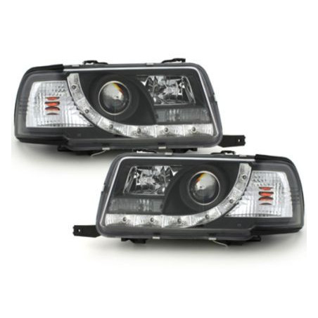 Кристални фарове за Audi 80  (1991-1994) - черни