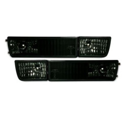 Кристални мигачи с декоративен халоген за Golf 3 / Vento (1991-1998) - черни