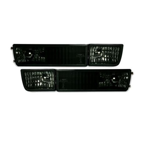 Кристални мигачи с декоративен халоген за Golf 3 / Vento (1991-1998) - черни