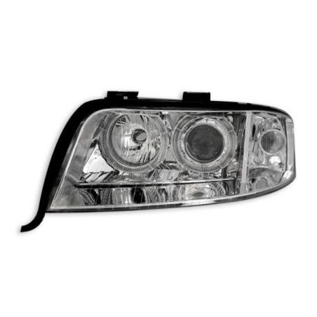 Кристални фарове за Audi A6 (1997-2001) - хром