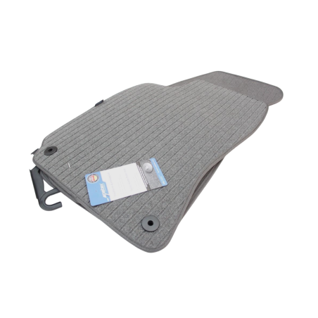 Мокетни стелки за VW Passat B5 / B5.5 (1997-2005) - сиви с кръгли щипки