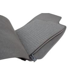 Мокетни стелки за VW Passat B5 / B5.5 (1997-2005) - сиви с кръгли щипки