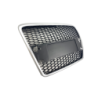 Решетка без емблема Audi A6 4F (2004-2008) - silver рамка RS Look