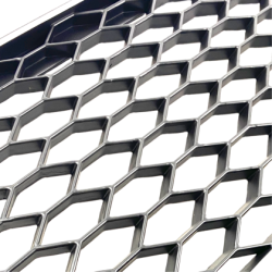 Решетка без емблема Audi A6 4F (2004-2008) - silver рамка RS Look