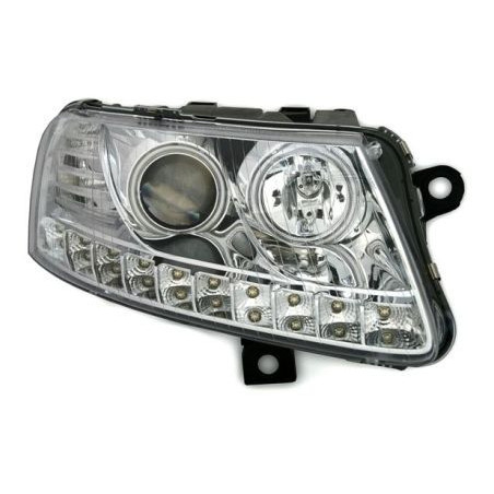 Кристални фарове за Audi A6 (2004-2008) - хром