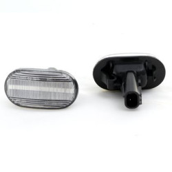 Диодни мигачи за калник за Suzuki Jimny (2018+) JB64W / Chevrolet Cruze (2005+) - прозрачни с бягащ мигач