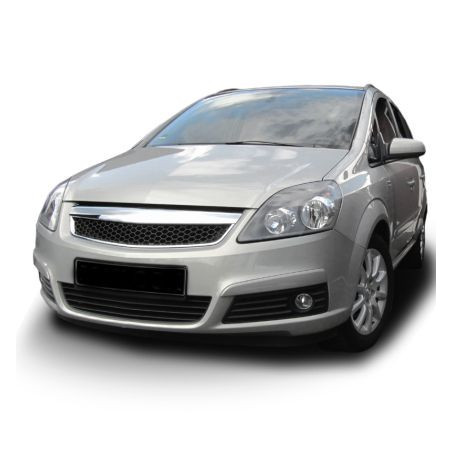 Решетка без емблема за Opel Zafira B (2005-2008) - пчелна пита с хромлайсна