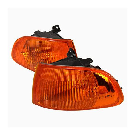 Кристални мигачи за Honda Civic 2/3 врати (92-95) - JDM оранжеви