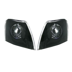 Кристални мигачи до фара VW Passat (97-01) лимузина / вариант - черни