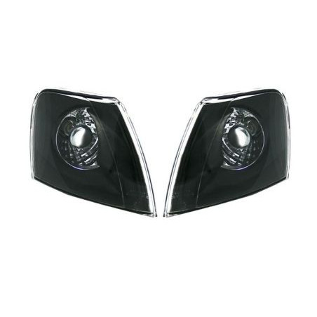 Кристални мигачи до фара VW Passat (97-01) лимузина / вариант - черни