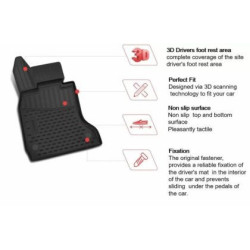 3D Гумени стелки за FIAT Panda III (2011+) 4 pcs.