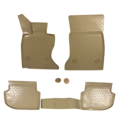 3D Гумени стелки за BMW 5 Серия F10 / F11  (2010-2013) - бежови