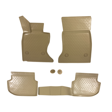 3D Гумени стелки за BMW 5 Серия F10 / F11  (2010-2013) - бежови