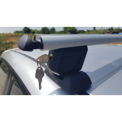 Греди напречни за багажник за кола напречни - за фабрични резби на покрива, 120см, с ключ