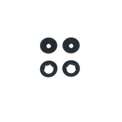 Пластмасови щипки за стелки към пода  - кръгли с винт за пода - цвят бежов - 4бр.