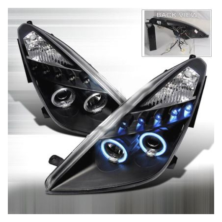 Кристални фарове Angel eyes TOYOTA CELICA T230 (99-05) - черни