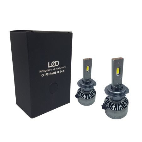 Лед крушки - Led система H7 модел A60 за фарове - 155 000 Лукса 55W - Canbus 6000K - 1500% повече светлина