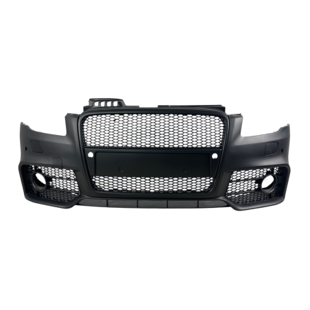 Предна броня за Audi A4 B7 8E (2004-2008) - S-Line Design с черна решетка с отвори за парктроник