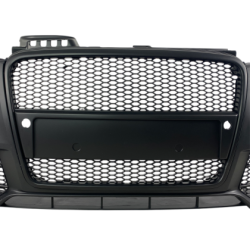 Предна броня за Audi A4 B7 8E (2004-2008) - S-Line Design с черна решетка с отвори за парктроник