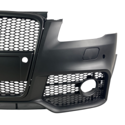 Предна броня за Audi A4 B7 8E (2004-2008) - S-Line Design с черна решетка с отвори за парктроник