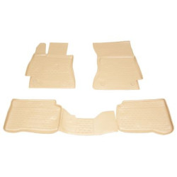 3D Гумени стелки за MERCEDES S-Class W221 (2005-2013) - бежови 4pcs.