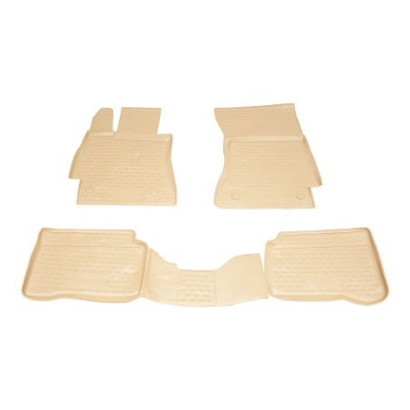 3D Гумени стелки за MERCEDES S-Class W221 (2005-2013) - бежови 4pcs.