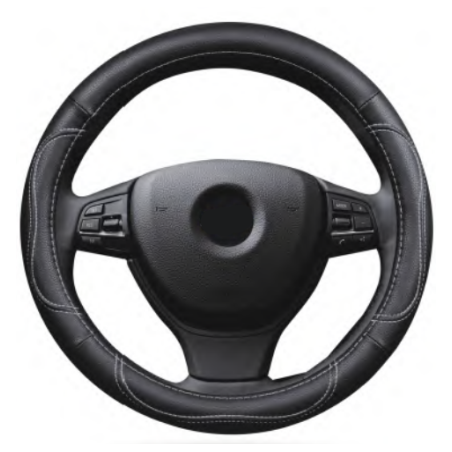Кожен калъф за волан 38см - Sport - черен цвят