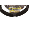 Калъф за волан от еко кожа 38см - Race - черен цвят