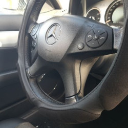 Калъф за волан от еко кожа 38см - Race - черен цвят