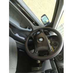 Калъф за волан за шиене - Sport - черен цвят с червени шевове