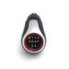 Топка за скоростен лост за VW Golf 5 / 6 / 7 / Scirocco / Jetta / Eos с 5 скорости - черна / силвър