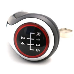 Топка за скоростен лост за VW Golf 5 / 6 / 7 / Scirocco / Jetta / Eos с 5 скорости - черна / силвър