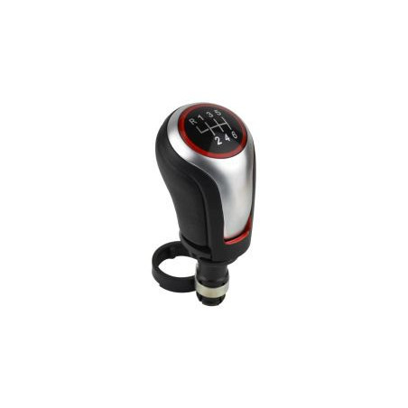 Топка за скоростен лост за VW Golf 5 / 6 / 7 / Scirocco / Jetta / Eos с 6 скорости - черна / силвър