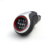 Топка за скоростен лост за VW Golf 5 / 6 / 7 / Scirocco / Jetta / Eos с 6 скорости - черна / силвър