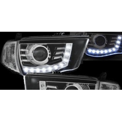 Кристални фарове Mitsubishi L200 (2006+) - черни