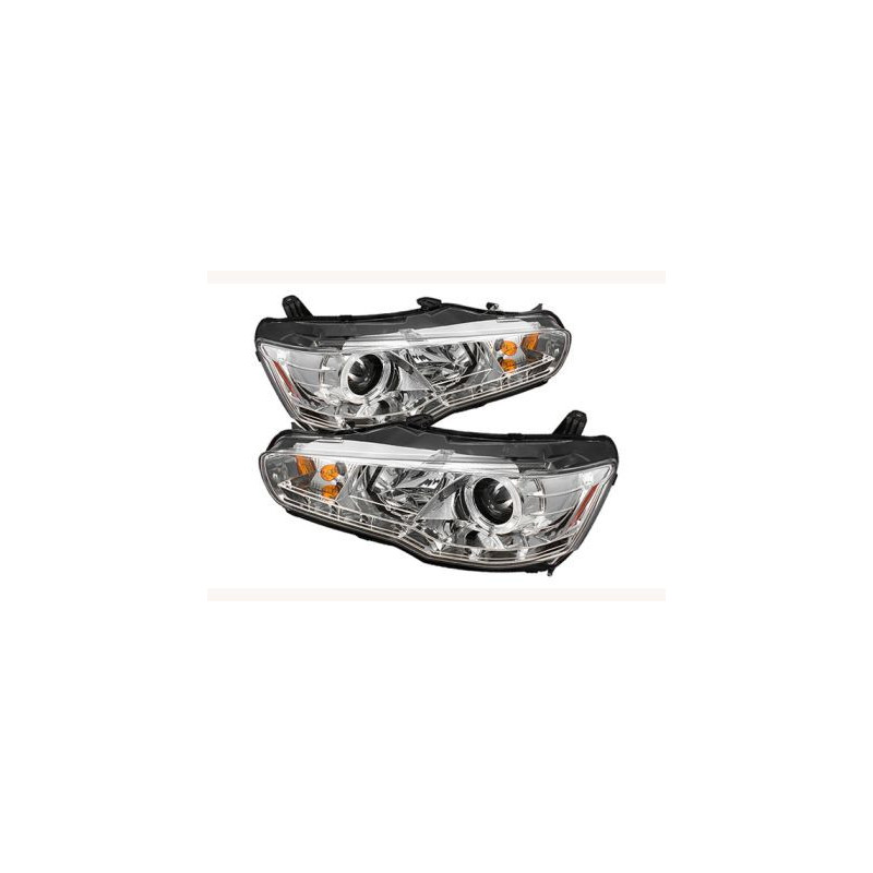 Кристални фарове Mitsubishi Lancer (2008-2011) - хром