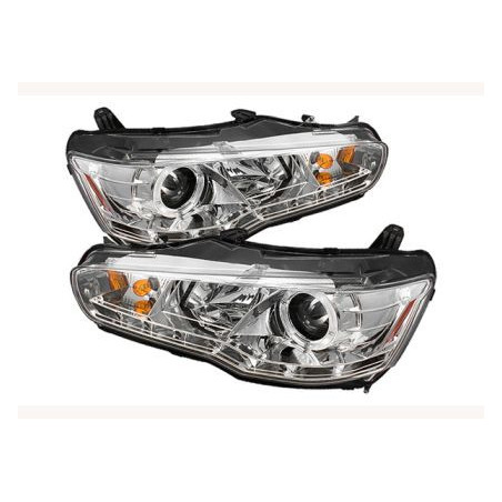 Кристални фарове Mitsubishi Lancer (2008-2011) - хром