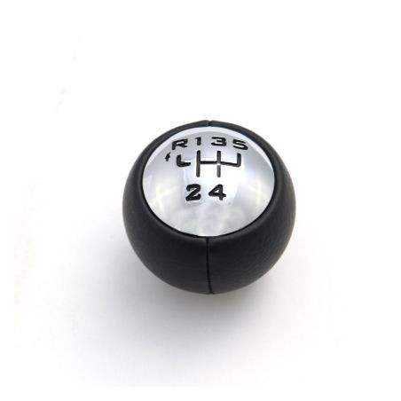 Топка за скоростен лост за Citroen / Peugeot с 5 скорости - черна кожа