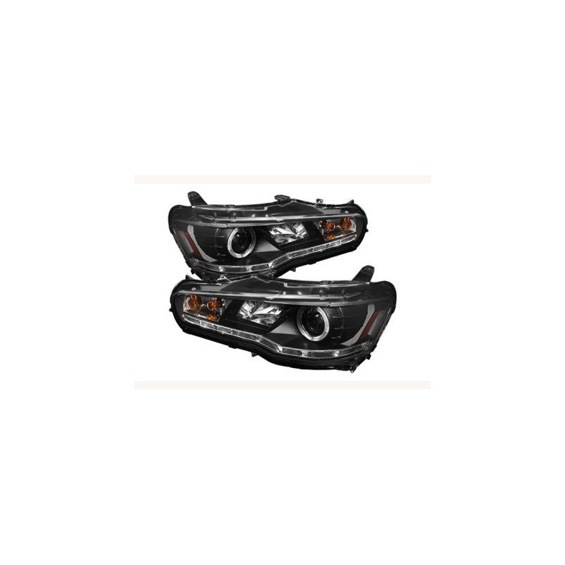 Кристални фарове Mitsubishi Lancer (2008-2011) - черни