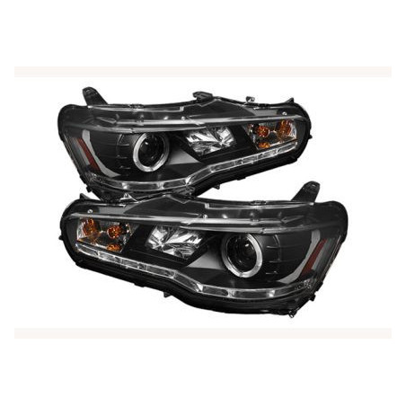 Кристални фарове Mitsubishi Lancer (2008-2011) - черни