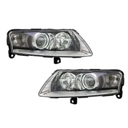 Кристални фарове  Angel Eyes AUDI A6 (2004-2007) - черни