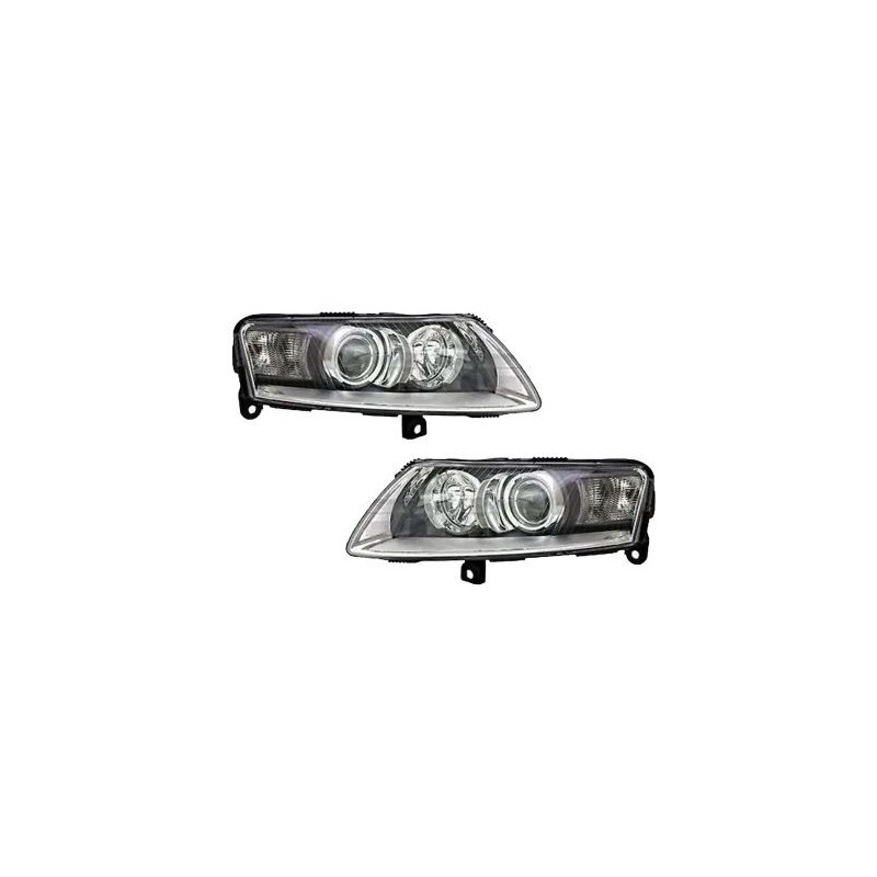 Кристални фарове  Angel Eyes AUDI A6 (2004-2007) - черни