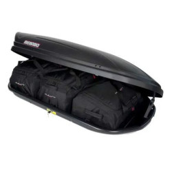 Автобокс Menabo Marathon 198x79x37cm с едностранно отваряне с ключ, 460 литра - черен