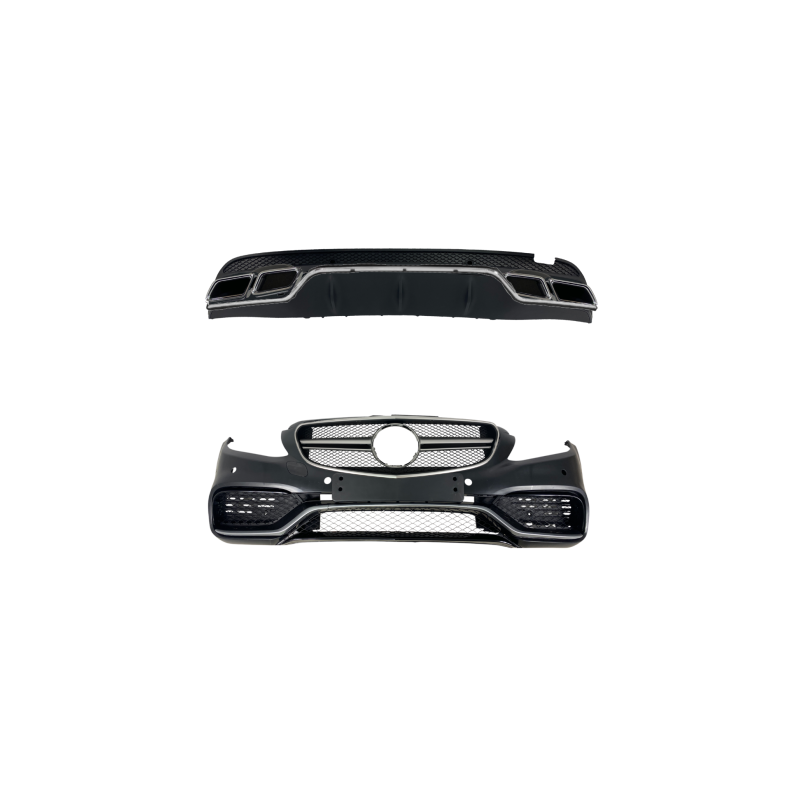 Пакет Предна броня за Mercedes C-Class W205 (2014+) - AMG look с добавка за задна броня и накрайници