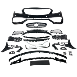 Пакет Предна броня за Mercedes C-Class W205 (2014+) - AMG look с добавка за задна броня и накрайници