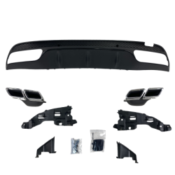 Пакет Предна броня за Mercedes C-Class W205 (2014+) - AMG look с добавка за задна броня и накрайници