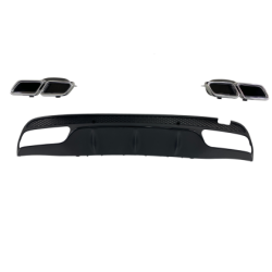 Пакет Предна броня за Mercedes C-Class W205 (2014+) - AMG look с добавка за задна броня и накрайници